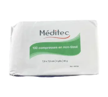 sachet de 100 compresses non stériles et non tissées 7.5*7.5